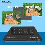 Roxel RDP-S500 Pemutar DVD, Termasuk Kabel HDMI, Dapat Terhubung ke TV; Pemutar DVD Multi-Wilayah, dengan Port USB dan Remote Control; Pemutar CD dengan Input HDMI Full HD dan RCA.